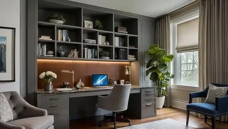 custom home office renovation