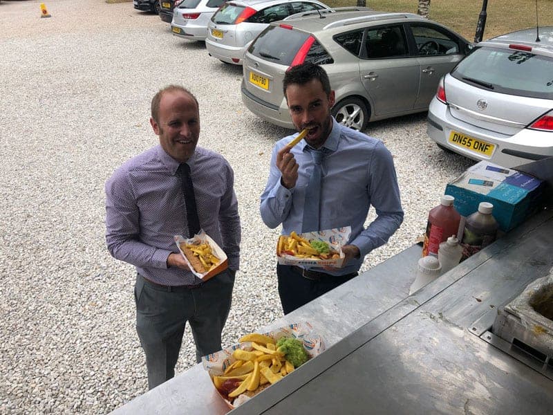 fish chip van company party
