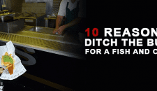 10 Reasons to Ditch the Buffet for a Fish and Chip Van Fresh fish and chips served in a food truck by KK Catering, perfect for outdoor events and catering services.