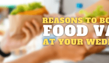 Fresh food van with catering service at a wedding event in the UK.