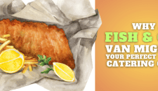 Why a Fish and Chip Van Might Be Your Perfect Wedding Catering Choice Lightly battered fish fillet with fresh lemon slices and crispy chips, perfect for wedding catering.