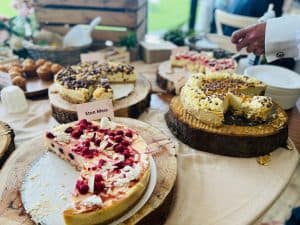 Delicious cheesecakes and desserts at KK Catering, perfect for special events and parties in the UK.