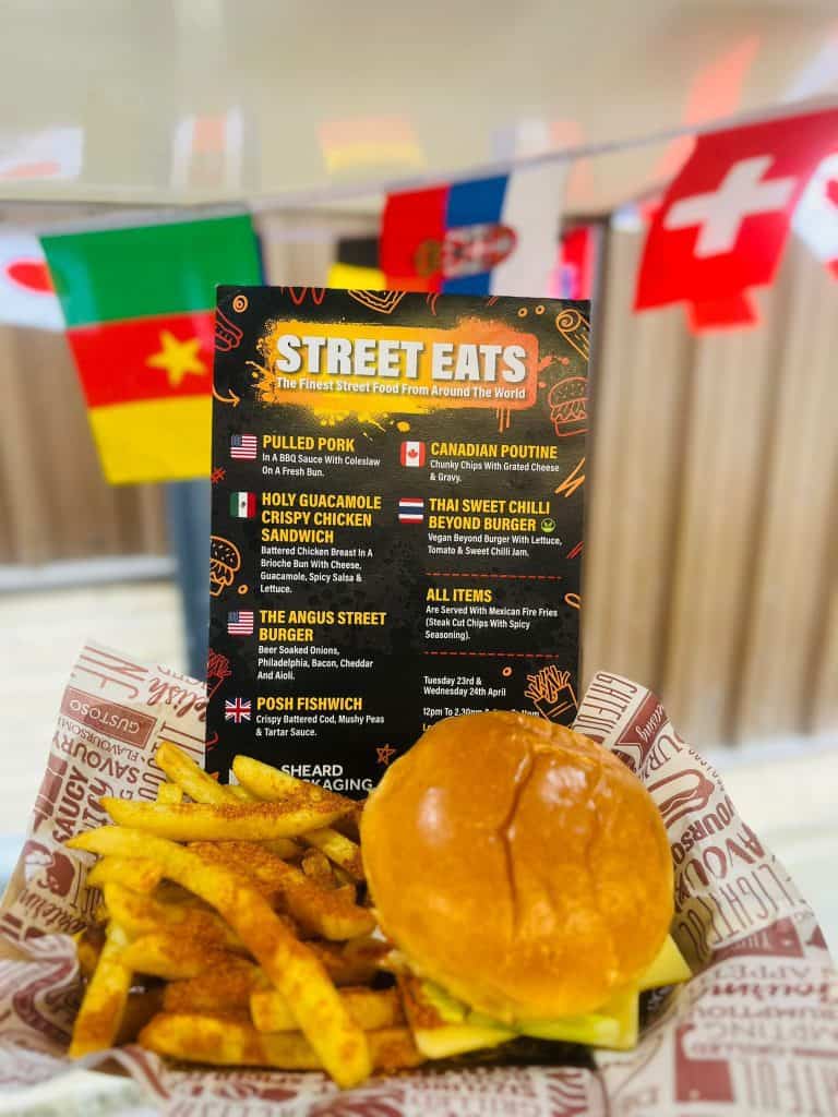 KK Catering street food van serving corporate guests at an outdoor company event.