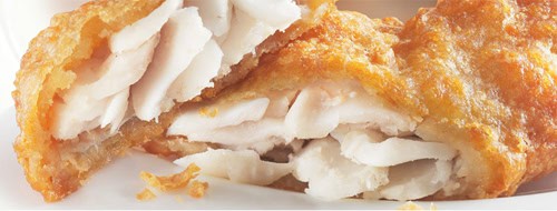 Crispy fish fillet with tender white fish and golden batter, perfect for catering or takeaway.
