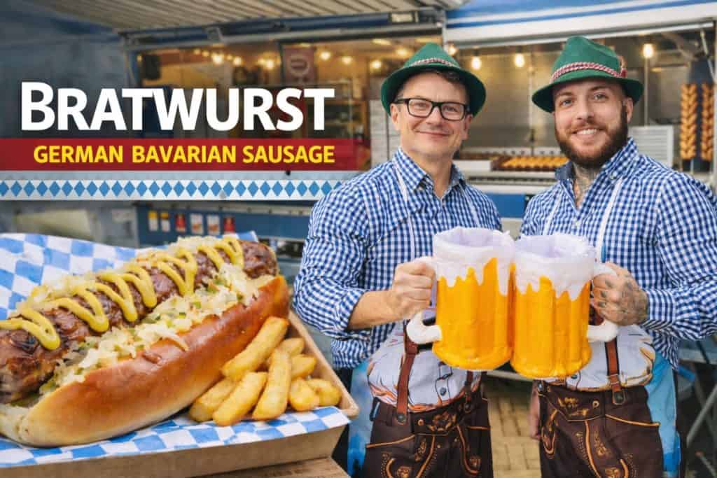 KK Catering bratwurst van serving authentic German sausages at a corporate event.