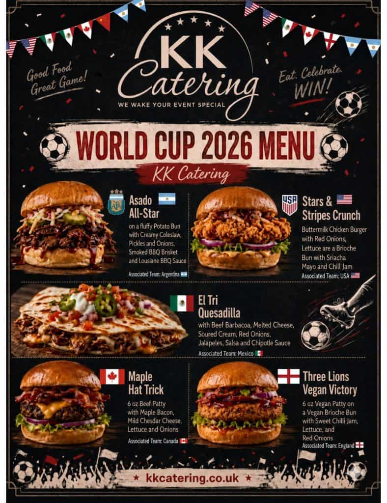 Delicious burger options including Asado All-Star and Stars & Stripes Crunch.