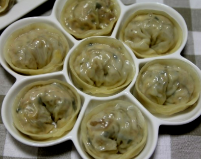 Homemade dumplings prepared at home