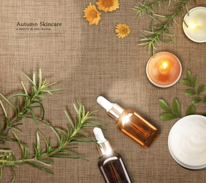 A collection of Korean skincare serums and ampoules on a vanity.