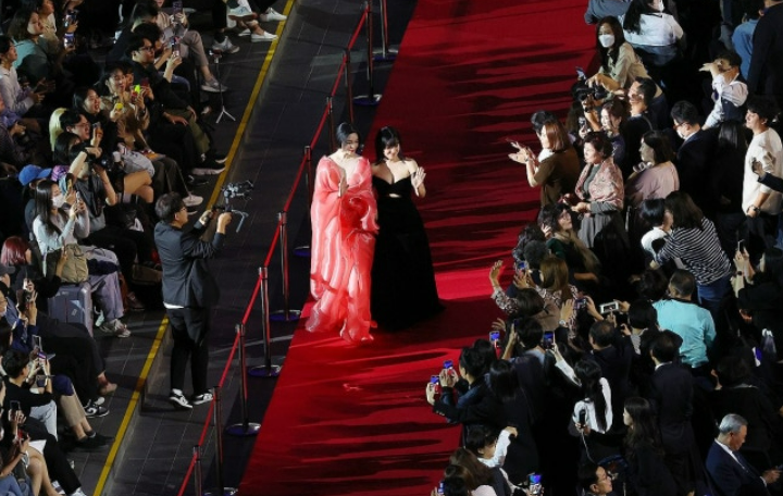 Red carpet event at the Busan International Film Festival.