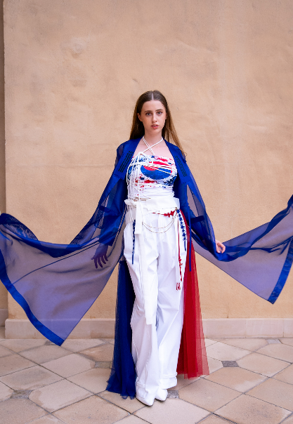 Modern fusion hanbok blending traditional and contemporary design.