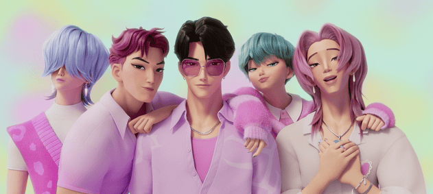 Character concept art of each idol in K-Pop Demon Hunters