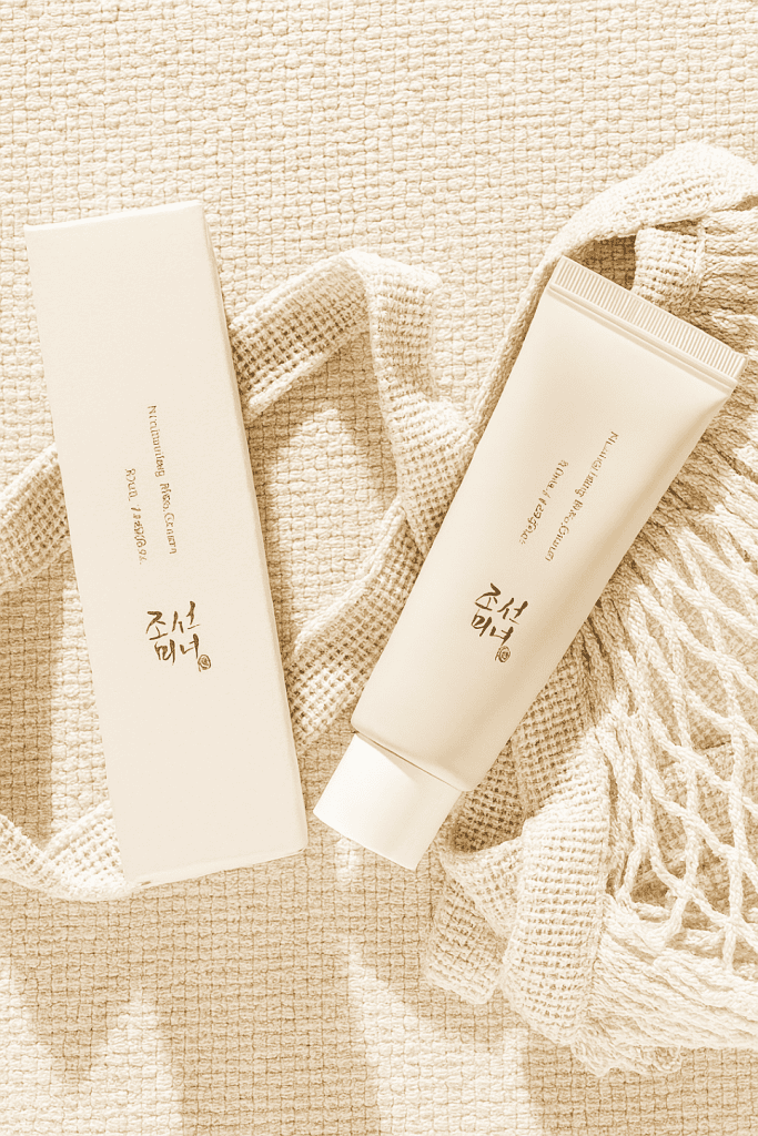 Beauty of Joseon Relief Sun SPF50 bottle on beige background