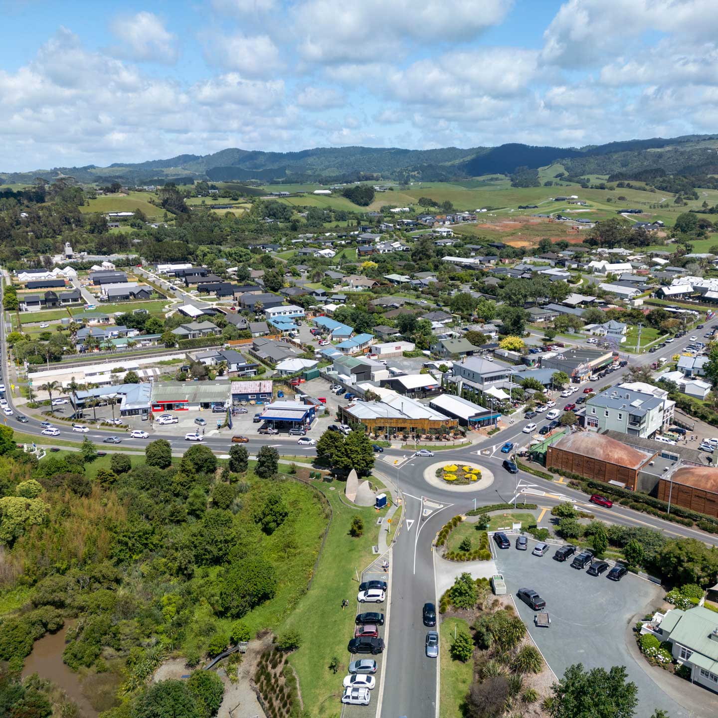 Matakana village from above Matakana shops.