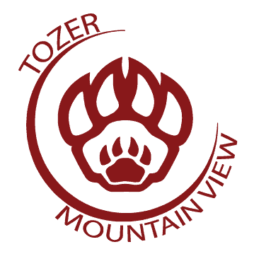 Bold red Montana state decal featuring a fierce mountain lion paw and the text "Tozer Mountain View," perfect for custom Montana apparel and sticker designs.