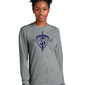 Custom logo sweatshirt with Slayer Knights design for cosplay, sports teams, or casual wear at K&W Printing. High-quality, bold print, and comfortable fabric. Perfect for team spirit or personal style.