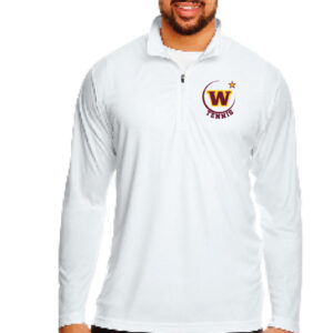 Unisex WHS Tennis Spirit 1/4 Zip shirt featuring WHS logo, ideal for tennis teams and sports events, showcasing team spirit and athletic style.