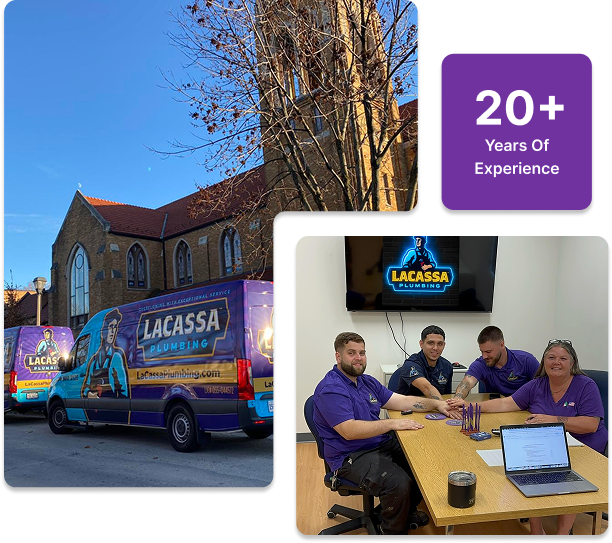 LaCassa-Plumbing-Photo-Collage-With-The-Team-and-Van