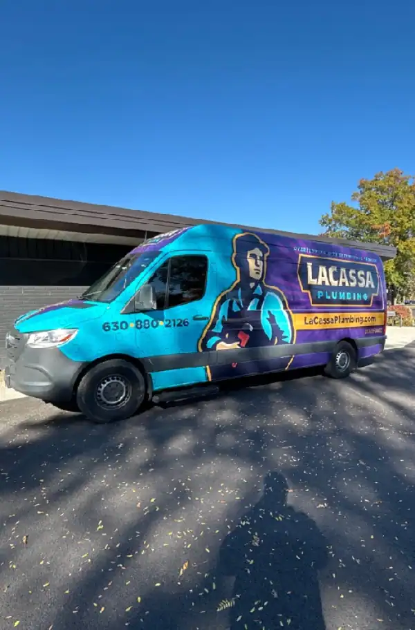 LaCassa-Plumbing-Van-on-Road-Side