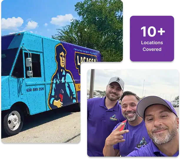 Collage-Photos-of-LaCassa-Plumbing-Team-and-Van