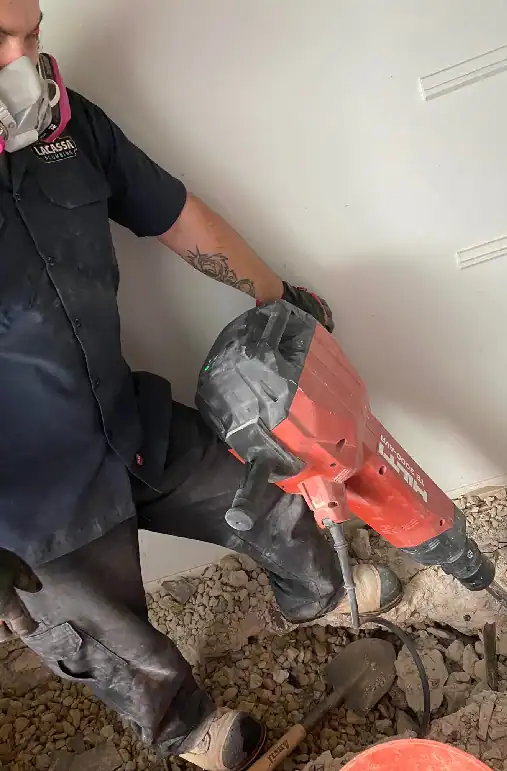 LaCassa-Plumbing-Plumber-Drilling-the-Floor