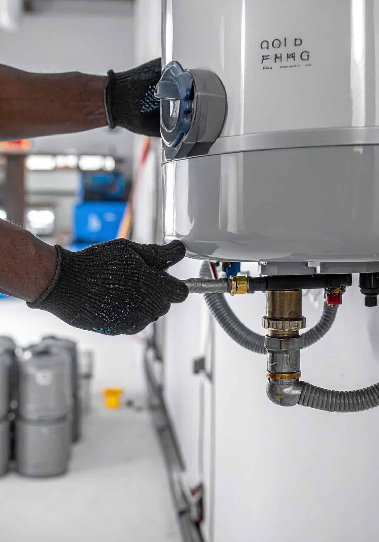 Technician-Servicing-Wall-Mounted-Water-Heater-Unit