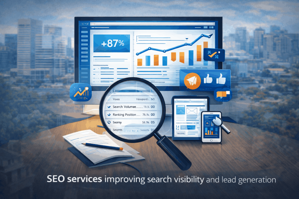 SEO services improving search visibility and lead generation
