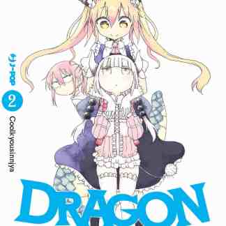 Illustrazione di stile anime con personaggi di Miss Kobayashi's Dragon Maid 2, dettagli colorati e dettagli artistici.