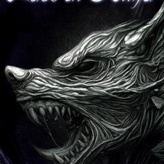 Dragone mitico e inquietante, dettagli oscuri e drammatici, atmosfera fantastica e misteriosa.