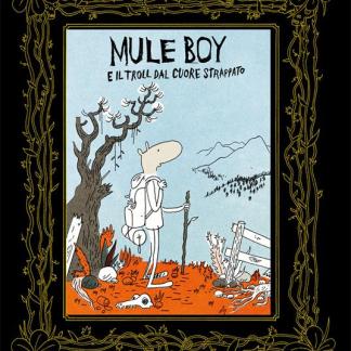 Illustration di Mule Boy e il Troll con cuore rotto, scenario naturale e dettagli artistici coinvolgenti.