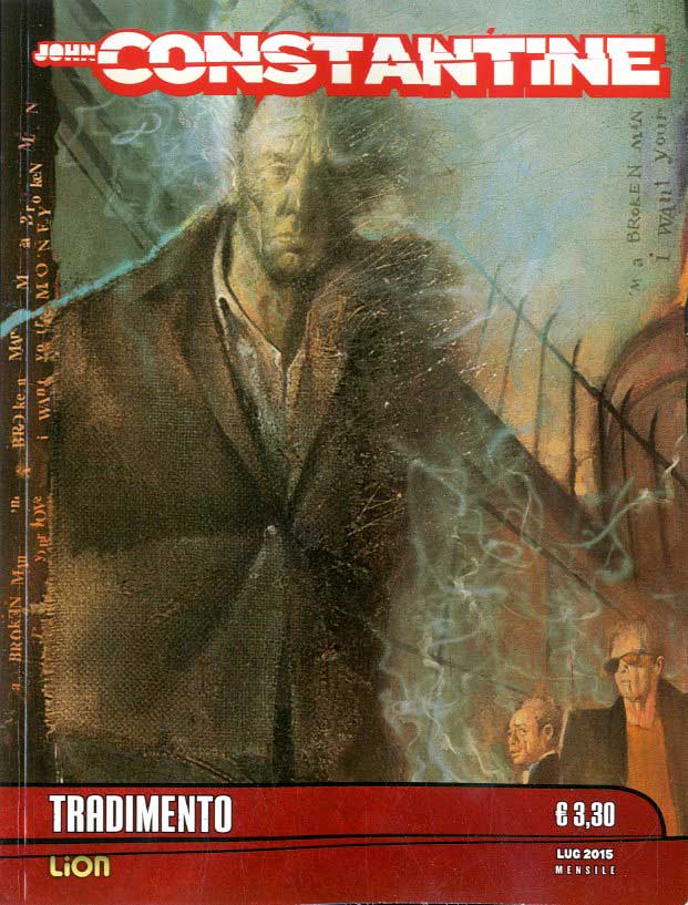 Fumetto di John Constantine, personaggio di Justice League Dark, in stile horror e mistero con atmosfera dark.