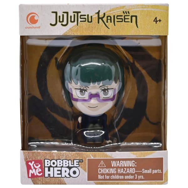 Statua bambola Maki Zenin Jujutsu Kaisen con testa oscillante, collezione anime manga.