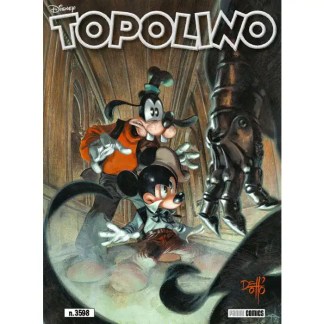 Copertina variante di Topolino 3598 con Mickey Mouse e Pluto, disponibile a Lucca.