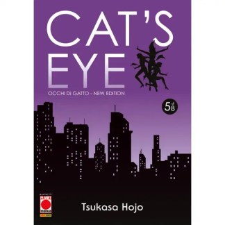 Illustrazione di gatti su copertina manga Cat's Eye.