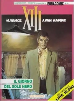 Alt text: Copertina del fumetto XIII con protagonista in primo piano e sfondo misterioso.