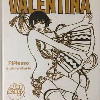 Illustrazione di Valentina, personaggio famoso nei fumetti italiani, in copertina di una graphic novel.