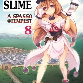 Altezza: Copertina manga anime di Vita Slime, personaggio con abbigliamento fantasia e sfondo paesaggio.