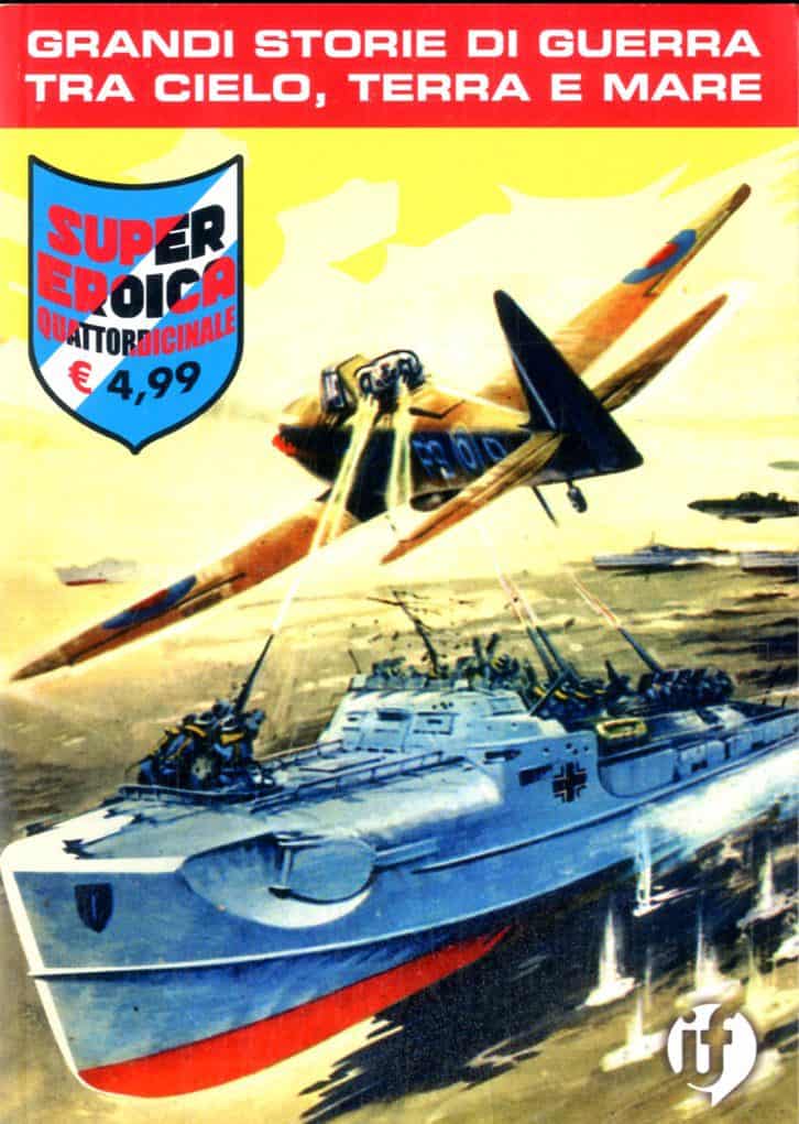 Aereo e nave militare in battaglia epica.