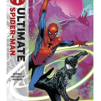 Fumetto Marvel Spider-Man, immagini di Spider-Man in azione contro il simbionte Venom.