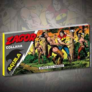 Fumetti di Zagor, collana con avventure epiche di lotta e coraggio nel mondo dei cartoni animati.