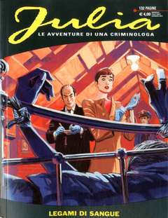 Copertina di un fumetto con personaggi coinvolti in una scena di crimine, atmosfera investigativa e drammatica.