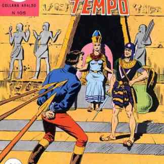 Scena di fumetto con personaggi dell'antico Egitto, scene di battaglia e regale ambientazione.