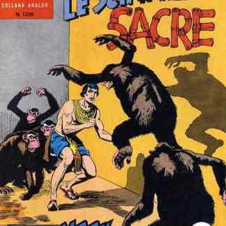 Immagine di fumetto con scimmie sacre e eroe Mark in azione.