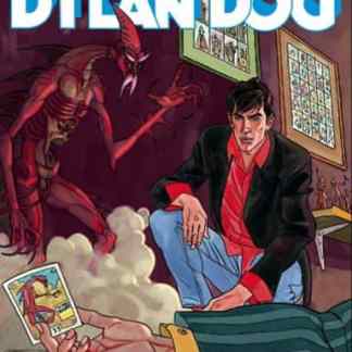 Dylan Dog affronta il feroce Takurr, demone illustrato nel fumetto di Lantro Deifumetti.
