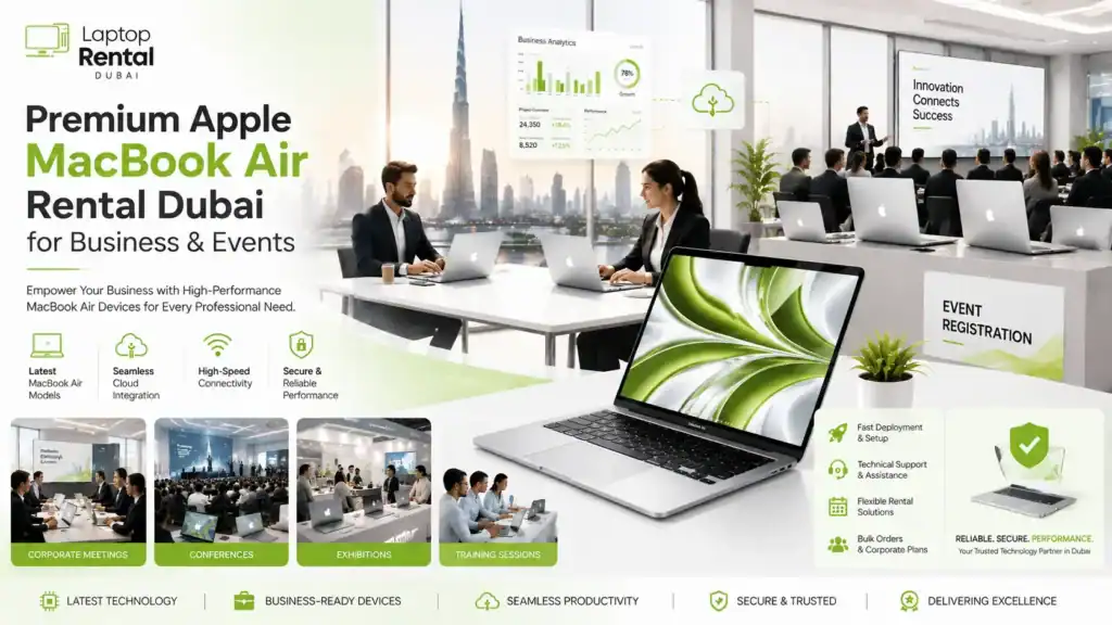 Premium Apple MacBook Air Rental Dubai for Business & Events