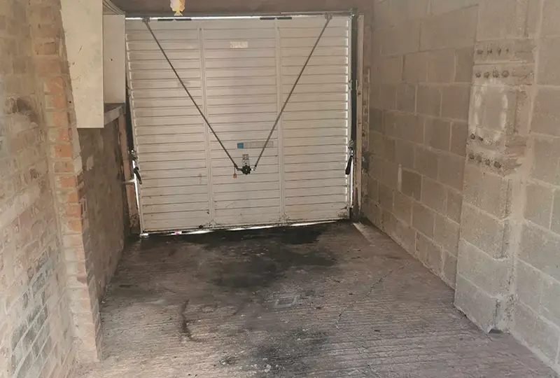 Photo of the inside a garage that has recently been emptied and left spotless by Laudera House Clearance in Bridgwater.