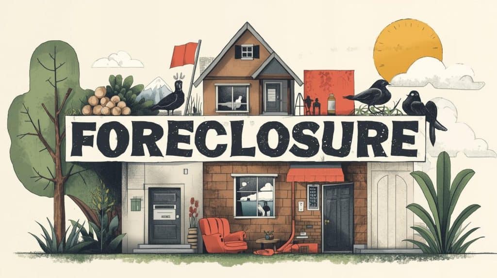 When to hire a real estate attorney — illustrated concept showing handshake, legal scales, and magnifying glass examining property contracts and lawyers.