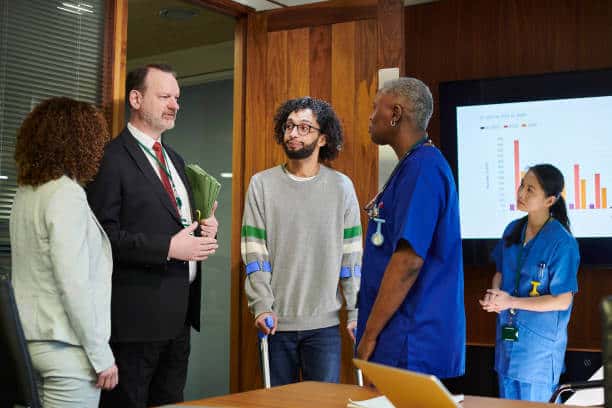 health care attorney helping someone regarding medical malpractice