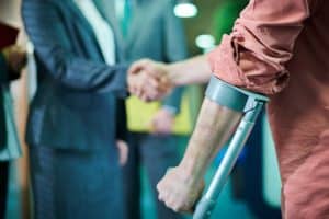 medical lawyer helping someone regarding medical law.