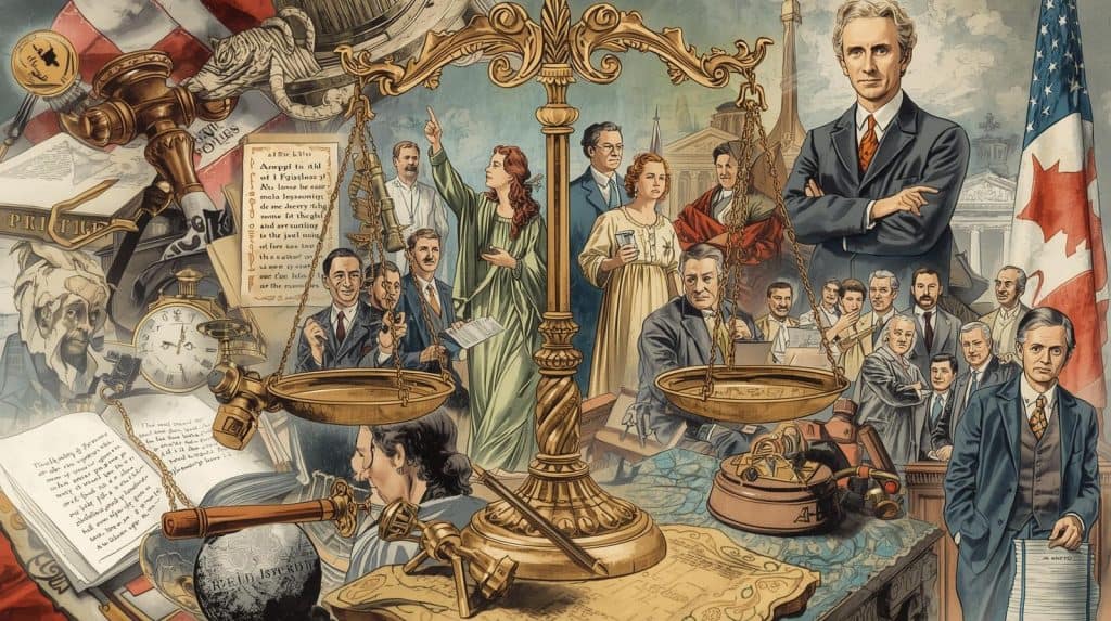 What is a family lawyer" — illustration showing a family, scales of justice, gavel, and legal documents representing family law and attorney services.