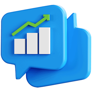 An upward trending bar chart with an arrow, symbolising growth and data analysis for digital marketing and SEO success.